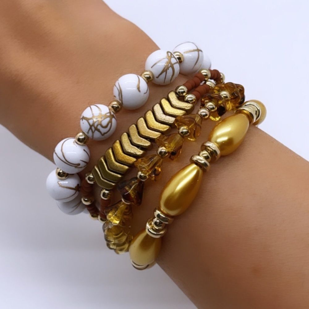 NWT Wool + Pepper Co. Fall Bracelet Stack (4)